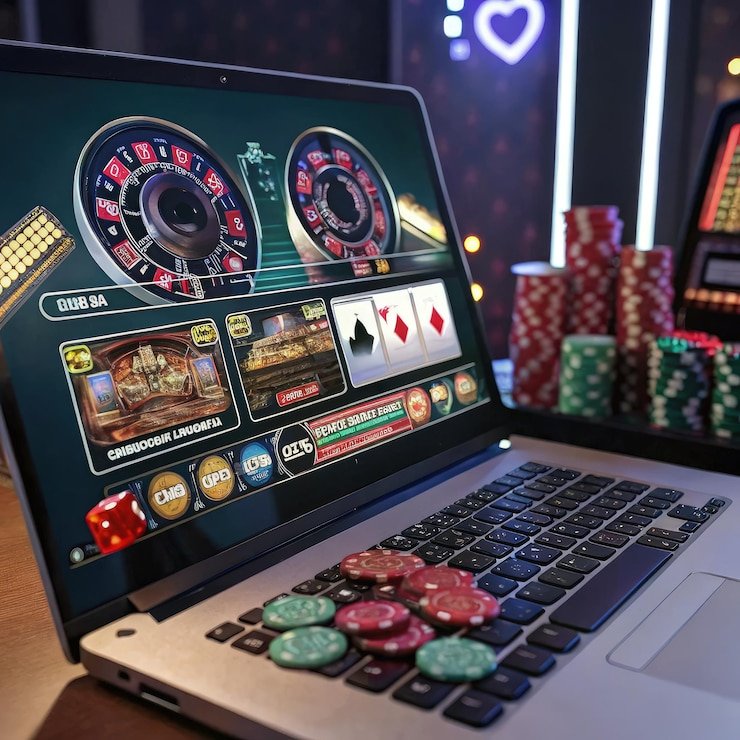 Live Casino Hold'em dealer and betting interface on mekar189 login showing two hole cards and community cards